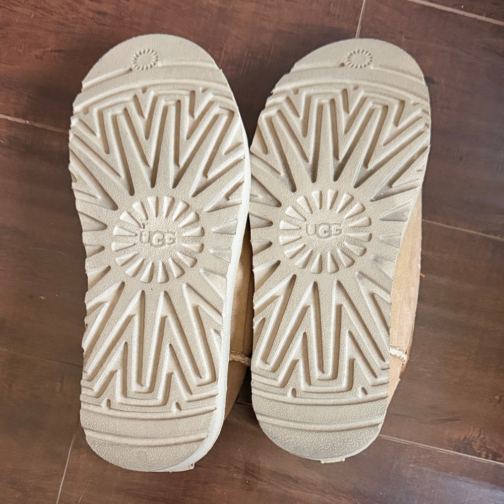 UGG Tasman Crafted Regenerate Beige Suede Moccasin Slippers - Picture 2 of 4